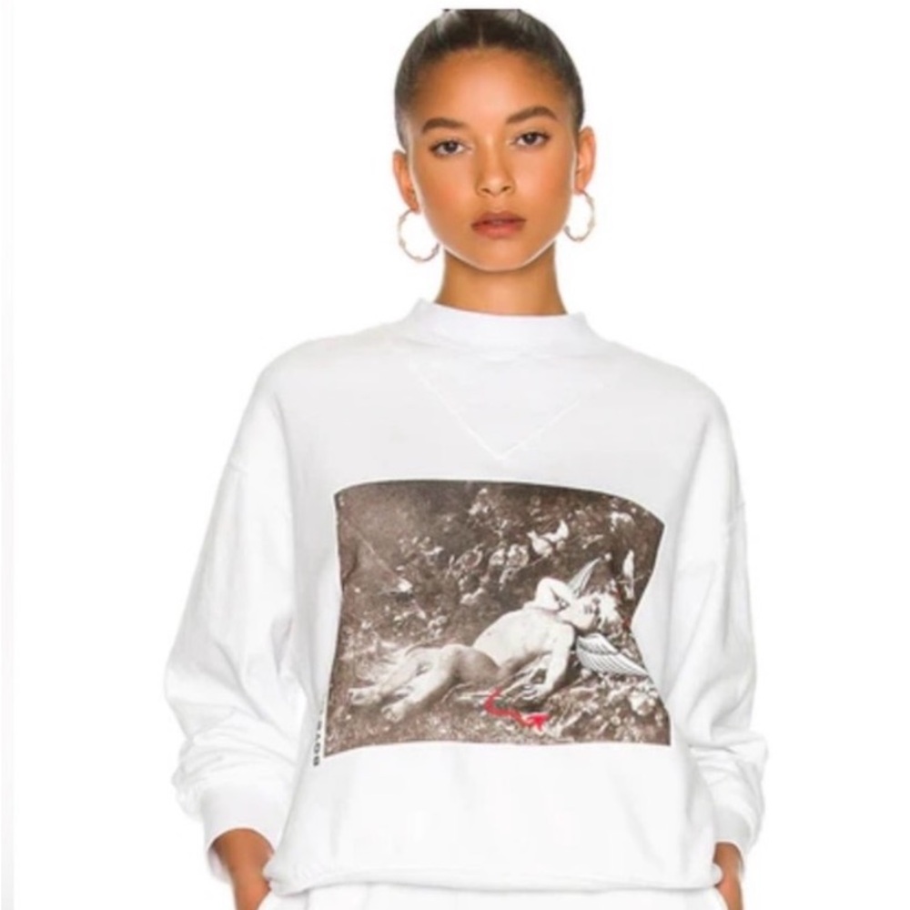 Boys Lie White Graphic Sweatshirt Small Medium Streetwear Fashion
